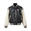 画像1:  Basic one-point logo embroidered stadium jumper Blouson baseball uniform jacket　 ユニセックス 男女兼用ベーシックワンポイントエンブレムスタジアムジャンパー スタジャン MA-1 ボンバー ジャケット ブルゾン (1)