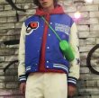 画像8: Contrast color pilot embroidered stadium jumper Pilot jacket Blouson baseball uniform jacket　 ユニセックス 男女兼用スタジアムジャンパー スタジャン MA-1 ボンバー ジャケット ブルゾン (8)