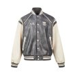 画像2:  Basic one-point logo embroidered stadium jumper Blouson baseball uniform jacket　 ユニセックス 男女兼用ベーシックワンポイントエンブレムスタジアムジャンパー スタジャン MA-1 ボンバー ジャケット ブルゾン (2)