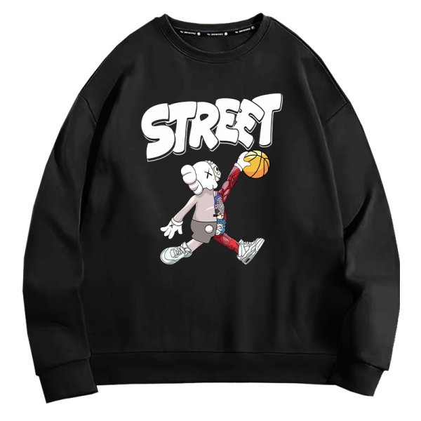 画像1: Kaws Street Basketball x Sesame Street Print Sweat shirt ユニセックス 男女兼用 子供用 カウズ バスケット×セサミストリートプリント トレーナー  (1)