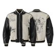 画像1: American Street  Stitching Religious paintingBaseball Uniform jacket Blouson baseball uniform jacket　 ユニセックス 男女兼用ジーザスペイントステッチスタジアムジャンバー スタジャン MA-1 ボンバー ジャケット ブルゾン (1)