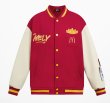 画像4: American Street Burger Fries Baseball Uniform jacket Blouson baseball uniform jacket　 ユニセックス 男女兼用バーガーフライスタジアムジャンパー スタジャン MA-1 ボンバー ジャケット ブルゾン (4)