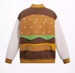 画像3: American Street Burger Fries Baseball Uniform jacket Blouson baseball uniform jacket　 ユニセックス 男女兼用バーガーフライスタジアムジャンパー スタジャン MA-1 ボンバー ジャケット ブルゾン (3)