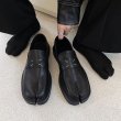 画像4: Mens Real Leather British tabi slip on loafers shoes 本革 メンズ 男女兼用 イギリス調 ブリティッシュ 足袋 ステッチ シューズ スリッポン  ローファー (4)