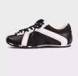 画像16: Square Toe Zebra Color Matching Lace-Up Leather Sneakers　スクエアトゥ ゼブラカラーマッチング レースアップレザースニーカー　シューズ　スニーカー (16)