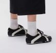 画像10: Square Toe Zebra Color Matching Lace-Up Leather Sneakers　スクエアトゥ ゼブラカラーマッチング レースアップレザースニーカー　シューズ　スニーカー (10)