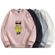 画像5: Unisex Argyle sunglasses bear print sweatshirt 　 男女兼用　ユニセックス  プリントアーガイルサングラスベア スウェットトレーナー (5)