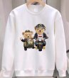 画像2: Unisex Bear Parent and Child Bike Sidecar print sweatshirt 　 男女兼用　ユニセックス ベア親子バイクサイドカー プリントスウェットトレーナー (2)