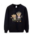 画像1: Unisex Bear Parent and Child Bike Sidecar print sweatshirt 　 男女兼用　ユニセックス ベア親子バイクサイドカー プリントスウェットトレーナー (1)