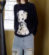 画像5: Unisex  Dalmatian knitted round neck sweater knit　 ユニセックス　男女兼用　ダルメシアン編み込みラウンドネック セーター ニット (5)