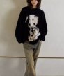 画像4: Unisex  Dalmatian knitted round neck sweater knit　 ユニセックス　男女兼用　ダルメシアン編み込みラウンドネック セーター ニット (4)