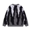 画像5: Unisex Graphic logo knitted round neck sweater knit　 ユニセックス　男女兼用　グラフィックロゴ編み込みラウンドネック セーター ニット (5)