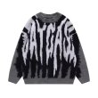 画像3: Unisex Graphic logo knitted round neck sweater knit　 ユニセックス　男女兼用　グラフィックロゴ編み込みラウンドネック セーター ニット (3)