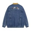 画像3: Unisex washed patch embroidered denim jacket 　 ユニセックス 男女兼用デニムエンブレム＆刺繍ジャケット ブルゾンGジャン (3)