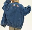 画像5: Unisex washed patch embroidered denim jacket 　 ユニセックス 男女兼用デニムエンブレム＆刺繍ジャケット ブルゾンGジャン (5)