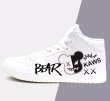 画像2: Unisex kaws leather lace-up low-cut and high-cut sneakers　ユニセックス　男女兼用 KAWS カウズローカット＆ハイカット　レザー スニーカー レースアップ シューズ (2)