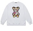 画像1: Smile Bear KAWS print Sweat Shirt  ユニセックス 男女兼用 スマイルベアカウズ  プリント スウェットシャツ トレーナー  (1)