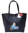 画像1: Mickey Mouse & Minnie Mouse printed leather large capacity shoulder tote bag　ミッキーマウス＆ミニーマウスプリントレザー 大容量トートショルダー２WAYバッグママバッグ (1)