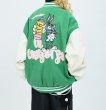 画像6: Unisex Bugs Bunny Embroidery Stadium Jumper Baseball Uniform jacket Blouson  jacket　 ユニセックス 男女兼用バッグス・バニー刺繍スタジアムジャンバー スタジャン MA-1 ボンバー ジャケット ブルゾン (6)