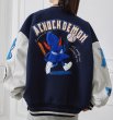 画像3: Unisex Achock Baseball Embroidered Stadium Jumper Baseball Uniform jacket Blouson  jacket　 ユニセックス 男女兼用Achockベースボール刺繍スタジアムジャンバー スタジャン MA-1 ボンバー ジャケット ブルゾン (3)