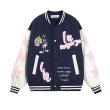 画像3: Unisex Bugs Bunny Embroidery Stadium Jumper Baseball Uniform jacket Blouson  jacket　 ユニセックス 男女兼用バッグス・バニー刺繍スタジアムジャンバー スタジャン MA-1 ボンバー ジャケット ブルゾン (3)