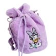 画像1: Daisy Duck Fur Tote Shoulder Crossbody Bag snoopy デイジーダックファーモコモコトートショルダークロスボディバッグ (1)