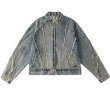 画像1: Raw Edge Wash Denim Zip-Up Jacket G-Jean blouson ユニセックス 男女兼用ローエッジウォッシュデニムジップアップジャケットGジャン ブルゾン (1)