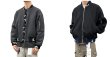 画像7: MADEEXTREME jacquard high-density wool texture retro stitching short zipper jacket flight jacket blouson ユニセックス 男女兼用 ジャカードウール テクスチャージッパージャンパー スタジャン ブルゾン (7)