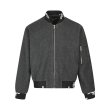 画像3: MADEEXTREME jacquard high-density wool texture retro stitching short zipper jacket flight jacket blouson ユニセックス 男女兼用 ジャカードウール テクスチャージッパージャンパー スタジャン ブルゾン (3)