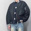 画像4:  Hibiscus Jacquard Flight Jacket Bomber MA-1 flight jacket blouson ユニセックス 男女兼用ハイビスカスジャガードフライトジャケットボンバーMA-1 ジッパージャンパー スタジャン ブルゾン (4)