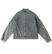 画像2: Raw Edge Wash Denim Zip-Up Jacket G-Jean blouson ユニセックス 男女兼用ローエッジウォッシュデニムジップアップジャケットGジャン ブルゾン (2)