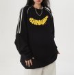 画像2: Banana alphabet logo print oversized long sleeve sweatshirt  ユニセックス 男女兼用バナナアルファベットロゴプリントオーバーサイズスウェットシャツ   トレーナー  (2)