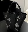 画像2: Metal Cross & Cross Paint Bucket Leather Tote Bag　メタルクロス＆クロスペイントバケットレザートートバッグ (2)