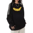 画像1: Banana alphabet logo print oversized long sleeve sweatshirt  ユニセックス 男女兼用バナナアルファベットロゴプリントオーバーサイズスウェットシャツ   トレーナー  (1)