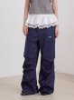 画像5: Parachute pants with lace mini skirt trousers 男女兼用 ユニセックス レースミニスカート付きパラシュートパンツスカッツ (5)