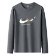 画像2: 24 Broken swoosh Sweat Long-Sleeve Tshirts ブロークンスウォッシュ 長袖Tシャツ 男女兼用 ユニセックス (2)