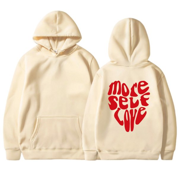 画像1: MORE SELF LOVE back logo Hoodie Sweat Hoody Sweatshirts 　MORE SELF LOVEバックロゴフーディーパーカー 男女兼用 ユニセックス (1)