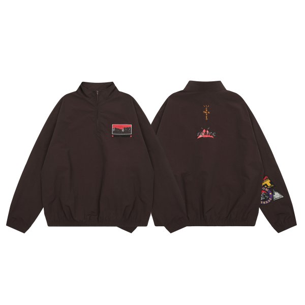 画像1: Travis Scott cactus Trails Half-Zip Windbreaker Cactus Jack Trails Utopia Jacket  ユニセックス 男女兼用 トラヴィススコット ワッペン付きハーフジップウインドブレーカージャケット (1)