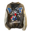 画像3: Looney Tunes Bugs Bunny Vintage Western Cowboy Leather Brown Button Up Jacket ユニセッ クス男女兼用 ヴィンテージ風 バックスバニー レザージップアップ ジャケット スタジアムジャンパー スタジャン ブルゾン (3)