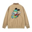 画像1: Mickey Mouse Vintage Flex Utility Trucker Jacket ユニセックス 男女兼用 ミッキー ミッキーマウス アメリカン ストリート ヴィンテージトレンディ ジャケット刺繍 レトロトップス (1)