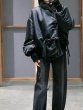 画像11: Fur collar satin retro jacket coat　 ユニセックス 男女兼用 レトロファー襟サテンレトロジャケットコートトップス (11)