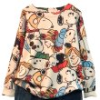 画像2: Snoopy Oversized Long Sleeve round neck Sweater ユニセックス男女兼用 スヌーピー オーバーサイズ セーター プルオーバー (2)