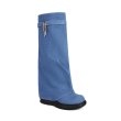 画像4: Shark Lock Split Long Boots wedge boots  シャークロック スプリット ウェッジソール ロングブーツ (4)