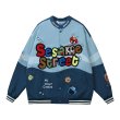 画像4: Sesame street baseball uniform jumper jacket blouson ユニセックス 男女兼用 セサミーストリート スタジアムジャンパー スタジャン MA-1 ボンバー ジャケット ブルゾン (4)