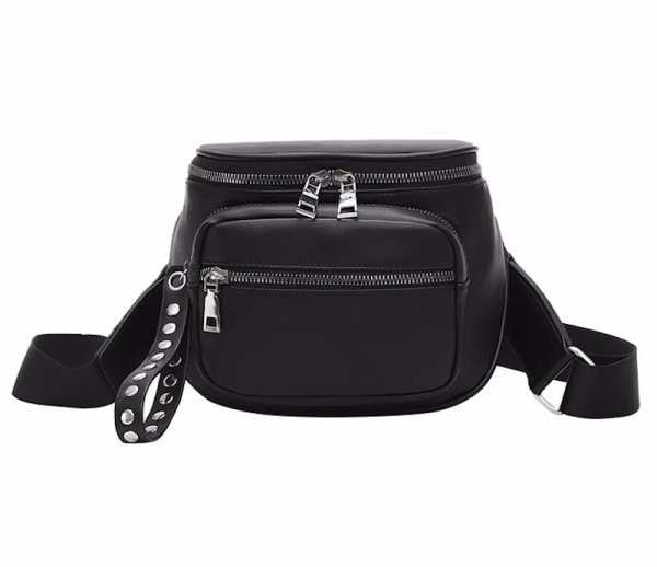 画像1: Chain x Plump Square Mini Crossbody Pochette  Shoulder  Bag　レザーチェーン×変形スクエアミニ クロスボディ斜め掛けポシェットショルダーバッグ (1)