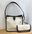 画像2: Square Canvas Contrast Color Portable Tote Shoulder Bag スクウェアキャンバスコントラストカラーポータブルトートショルダーバッグ (2)