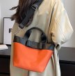 画像7: Color matching ribbon tote shoulder crossbody bag カラーマッチングリボンボウ付きトートショルダークロスボディーバッグ　エコショッピング (7)