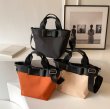 画像10: Color matching ribbon tote shoulder crossbody bag カラーマッチングリボンボウ付きトートショルダークロスボディーバッグ　エコショッピング (10)