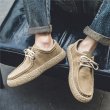 画像6: Men's Soft sole leather lace-up desert boots slip-on　ユニセックス男女兼用 レザーソフトソールレザーレースアップデザートブーツスリッポン　スニーカー (6)