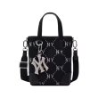 画像2: MLB NY monogram logo verticalTote Shoulder Crossbody Bag　MLBNYモノグラムロゴ縦長トート ショルダークロスボディバッグ　 (2)